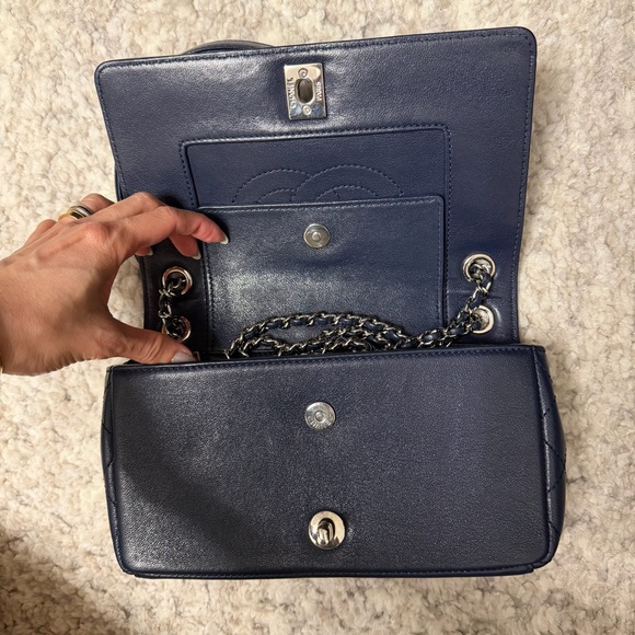 Chanel Navy Quilted Handbag - Picture 8 of 16